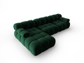 Coltar modular stanga 4 locuri, Bellis, Micadoni Home, BL, 282x155x70 cm, catifea, verde bottle