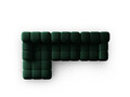 Coltar modular stanga 4 locuri, Bellis, Micadoni Home, BL, 282x155x70 cm, catifea, verde bottle