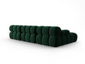 Coltar modular stanga 4 locuri, Bellis, Micadoni Home, BL, 282x155x70 cm, catifea, verde bottle