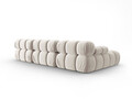 Coltar modular stanga 4 locuri, Bellis, Micadoni Home, BL, 282x155x70 cm, catifea, bej deschis