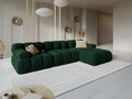 Coltar modular dreapta 4 locuri, Bellis, Micadoni Home, BL, 282x155x70 cm, catifea, verde bottle