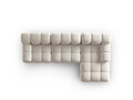 Coltar modular dreapta 4 locuri, Bellis, Micadoni Home, BL, 282x155x70 cm, catifea, bej deschis