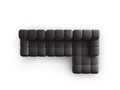 Coltar modular dreapta 4 locuri, Bellis, Micadoni Home, BL, 282x155x70 cm, catifea, gri inchis