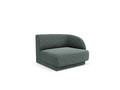 Modul canapea dreapta 1 loc, Miley, Micadoni Home, BL, 92x85x74 cm, poliester chenille, albastru petrol