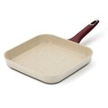 Tigaie grill cu invelis ceramic antiaderent Terrestrial, NAVA, 27x27 cm, aluminiu