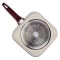 Tigaie grill cu invelis ceramic antiaderent Terrestrial, NAVA, 27x27 cm, aluminiu