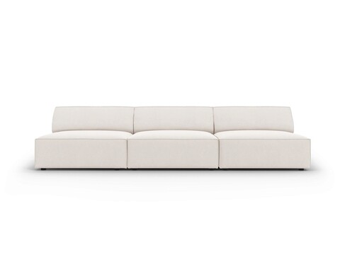 Canapea 3 locuri, Jodie, Micadoni Home, BL, 240x102x70 cm, poliester, bej deschis