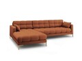 Coltar stanga 5 locuri, Mamaia, Micadoni Home, GL, 293x185x75 cm, tesatura tip twill, caramiziu