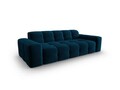 Canapea 3 locuri, Kendal, Micadoni Home, BL, 222x103x79 cm, catifea, albastru navy