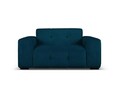 Canapea 2 locuri, Kendal, Micadoni Home, BL, 156x103x79 cm, catifea, albastru navy