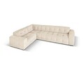 Coltar stanga 6 locuri, Kendal, Micadoni Home, BL, 332x231x79 cm, catifea, bej deschis