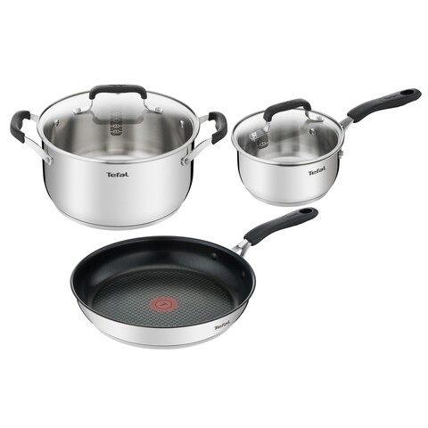 Set oale si tigai Tefal Cook&Cool, 5 piese, inox/sticla