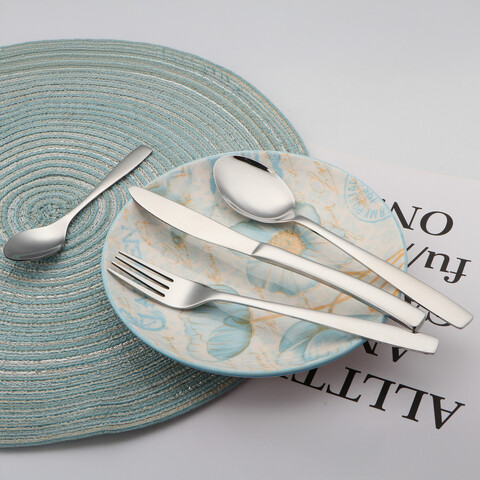 Set tacamuri 24 piese Sarte, Ambition, inox, argintiu