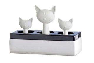 22x8.5x15.5 cm, Alb;Negru