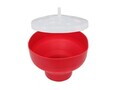 Aparat popcorn pentru cuptorul cu microunde Beper, 2.5 L, silicon, rosu/alb