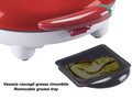 Gratar electric Beper, 900 W, 28.5x25x12 cm, plastic, rosu/alb
