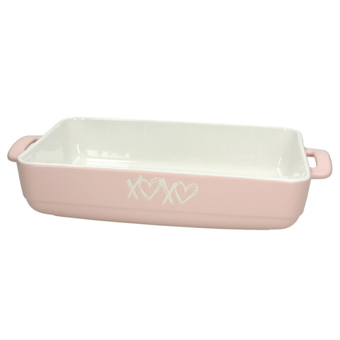 Tava de copt Bistro Blossom, Andrea Fontebasso, 38x21 cm, ceramica, roz