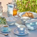 Set 6 cesti de cafea cu farfurie Iris Celine, Tognana Porcellane, 80 ml, portelan New Bone China, multicolor