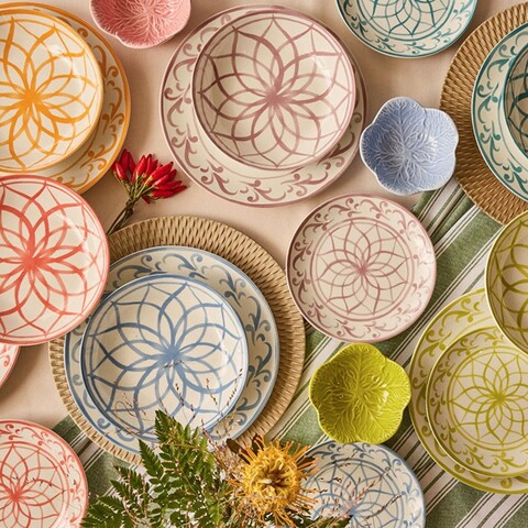 Serviciu de masa 18 piese Madison Lisboa, Tognana Porcellane, portelan, multicolor