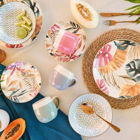 Serviciu de masa 18 piese Madison Tropical, Tognana Porcellane, portelan, multicolor