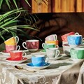 Set 4 cesti de cafea cu farfurie Sfera, Andrea Fontebasso, 250 ml, portelan, bej