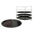 Set 4 tavi pentru pizza + suport, Guardini, 28 cm Ø, otel Hi-Top