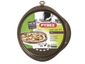Tava pentru pizza, Pyrex Asimetria, 32 cm Ø, otel carbon