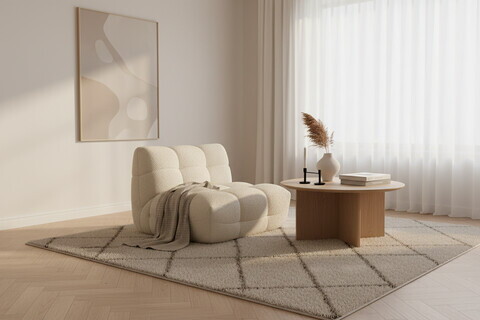 Bellezza Fotel, 120x104x72 cm, homok bézs