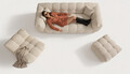 Canapea Bellezza, 3L, 233x104x72 cm, Bej sand