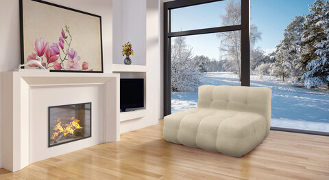 Fotoliu Bellezza, 120x104x72 cm, Ivory