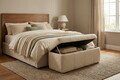 Taburet Bellezza cu lada de depozitare, 124x41x47 cm, Ivory