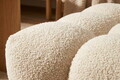Pouf Bellezza 90x90x43 cm, Ivory