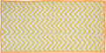 Patura pentru picnic Zigzag, pliabila, 90x180 cm, polipropilena, galben