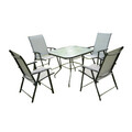 Set mobilier pentru exterior, 5 piese Dalma, Heinner, otel, multicolor