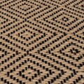 Covor Jute Diamond Black, Flair Rugs, 120x170 cm, iuta, negru