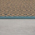 Covor Jute Diamond Blue, Flair Rugs, 60x600 cm, iuta, albastru