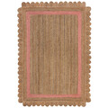 Covor Grace Natural/Pink, Flair Rugs, 120x170 cm, iuta, natural/roz