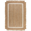 Covor Grace Natural/White, Flair Rugs, 160x230 cm, iuta, natural/alb