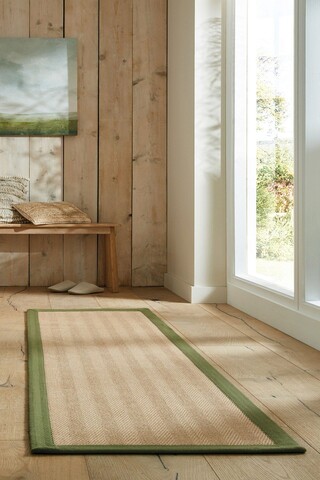 Covor Kira Jute Green, Flair Rugs, 60x230 cm, iuta/poliester, verde