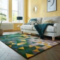 Covor Prism Green/Multi, Flair Rugs, 200x290 cm, lana, verde/multicolor