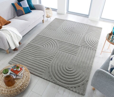 Covor Zen Garden Grey, Flair Rugs, 120x170 cm, lana, gri