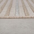 Covor Elton Stripe Wash Beige, Flair Rugs, 80x160 cm, polipropilena/poliester, bej