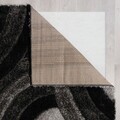 Covor Velvet Carved Grey/Black, Flair Rugs, 120x170 cm, poliester reciclat, gri/negru