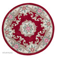 Covor Aubusson Red, Flair Rugs, D120 cm, lana, rosu