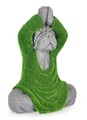 Decoratiune de gradina Sitting Yoga Dog, Bizzotto, 31x20x42 cm, magneziu, Verde