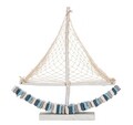 Decoratiune Boat Color, Mauro Ferretti, 45x7x45 cm, lemn de tanoak, multicolor