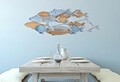 Decoratiune de perete Fish Sea, Mauro Ferretti, 91x33.5 cm, fier/MDF, multicolor