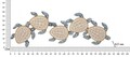 Decoratiune de perete Tartarughe, Mauro Ferretti, 111.5x43 cm, fier/MDF, multicolor