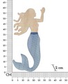 Decoratiune de perete Sirena, Mauro Ferretti, 30.5x60 cm, fier/MDF, multicolor