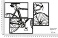 Set 3 decoratiuni de perete Bike, Mauro Ferretti, 40x60 cm, fier, multicolor